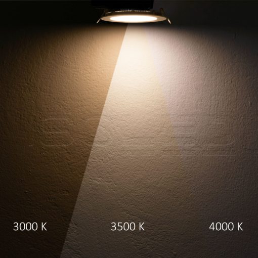 LED-es lefelé világító lámpa csökkentett káprázással, 25W, kerek, DN190, CRI90, színváltó 3000|3500|4000K, dimmelheto