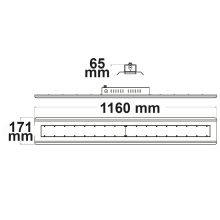 90°-os RS LED csarnoklámpa, 100 W, semleges fehér, 1-10V dimmelheto