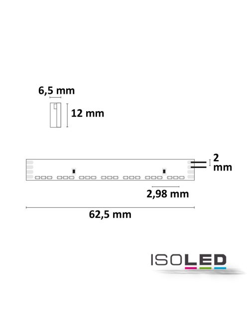 LED Neon flexibilis szalag 6512, 24V, 14,4W, IP66, RGB, 140 LED/m, incl. szereloklipsz