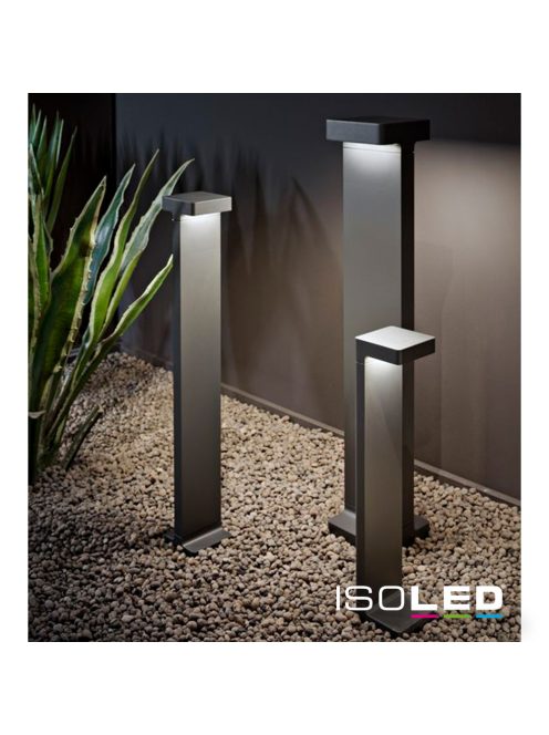 LED kerti lámpa, POLLER-1, 30 cm, 7 W, homok fekete, meleg fehér