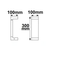 LED kerti lámpa, POLLER-1, 30 cm, 7 W, homok fekete, meleg fehér