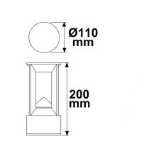 LED kerti lámpa,  POLLER-4, 9 W, homok fekete, meleg fehér