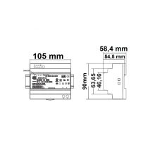 LED kalapsínes trafó MW HDR-150-48, 43.2~55,2 V DC, 0-150 W, IP20