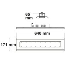 LED csarnoklámpa lineáris SK, 100 W, IP65, fehér, semleges fehér, 90°, 1-10 V dimmelheto
