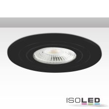 Beépíthési keret kerek, 68 mm-es kivágással, fekete alumínium, GU10/MR16 spotokhoz