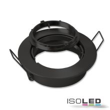 Beépíthési keret kerek, 68 mm-es kivágással, fekete alumínium, GU10/MR16 spotokhoz