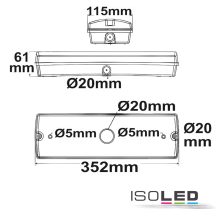 LED vészvilágítás / menekülési út jelzofény, UNI4, Autotest, 4W, IP65, X0AEFG180