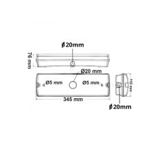 LED vészvilágítás / menekülési út jelzofény, UNI7, Autotest, 7W, IP65, X0AEFG180