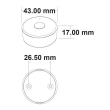 Sys-Pro 1 zónás távirányító egyszínu LED szalaghoz, kerek, fehér