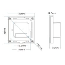 Sys-Pro 3 zónás távirányító LED szalaghoz,érintoszenzoros távirányító + DMX kimenet, fekete,230V