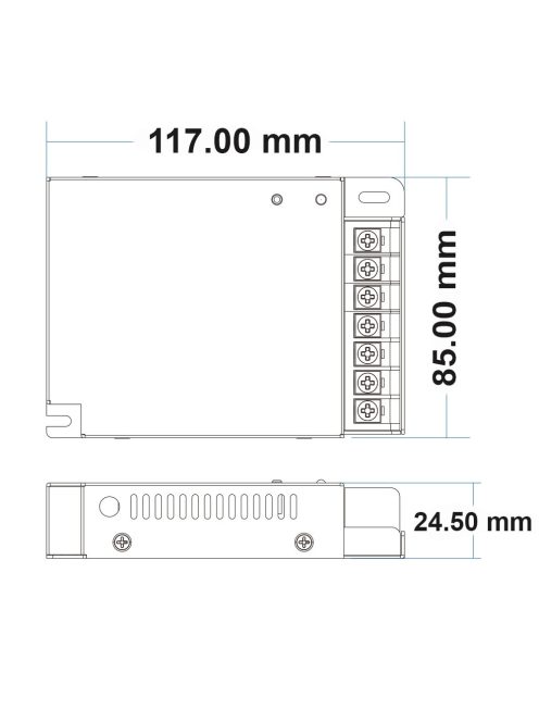 Sys-Pro rádió Mesh PWM dimmer, 1-4 csatornás, 12-24V DC 4x8A, 36-48V DC 4x5A