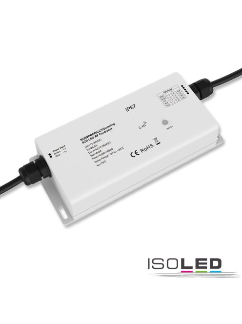 Sys-Pro RGB + W rádió PWM Mesh dimmer IP67, 1-4 csatornás, 12-36V DC 4x5A