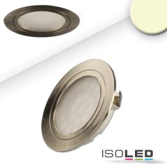   LED bútorba süllyesztett szpot, MiniAMP, ezüst, 2W, 12V DC meleg fehér 3000K, szabályozható
