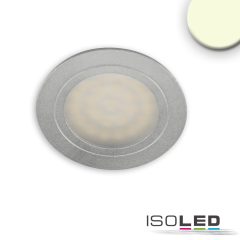   LED bútorba süllyesztett szpot, MiniAMP, ezüst, 2W, 24V DC meleg fehér 3000K, szabályozható