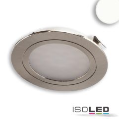   LED bútorba süllyesztett szpot, MiniAMP, ezüst, 2W, 24V DC semleges fehér 4000K, szabályozható