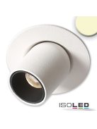 LED süllyesztett cso alakú billentheto lámpa, MiniAMP fehér, 3W, 24V DC,meleg fehér, szabályozható