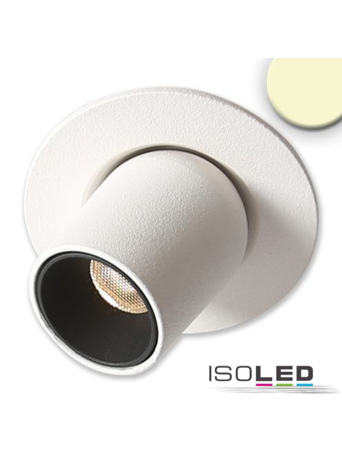 LED süllyesztett cso alakú billentheto lámpa, MiniAMP fehér, 3W, 24V DC,meleg fehér, szabályozható