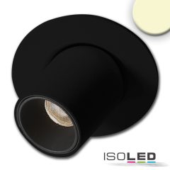   LED süllyesztett cso alakú billentheto lámpa, MiniAMP fekete,3W,24V DC,meleg fehér, szabályozható
