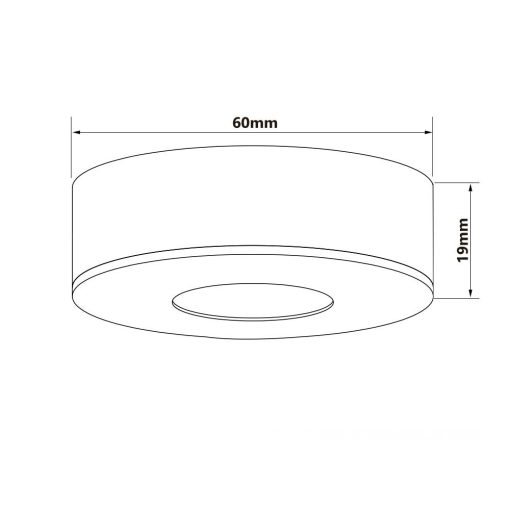 LED süllyesztheto/felületre szerelt lámpa MiniAMP alu csiszolt, 3W, 24V DC, meleg fehér, dimmelheto