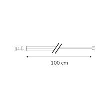 MiniAMP csatlakozó Male, 100cm, 2-pólusú, fehér, max. 3A.
