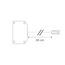 MiniAMP 6-os elosztó (1 Male csatlakozó 6 aljzaton), 30cm, 2 pólusú, fehér, max. 3.5A.