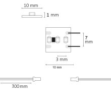 LED CRI940 MiniAMP flex. szalag, 12V, 6W, IP20, 4000K, 500cm, kétoldalas 30cm kábel + maleAMP