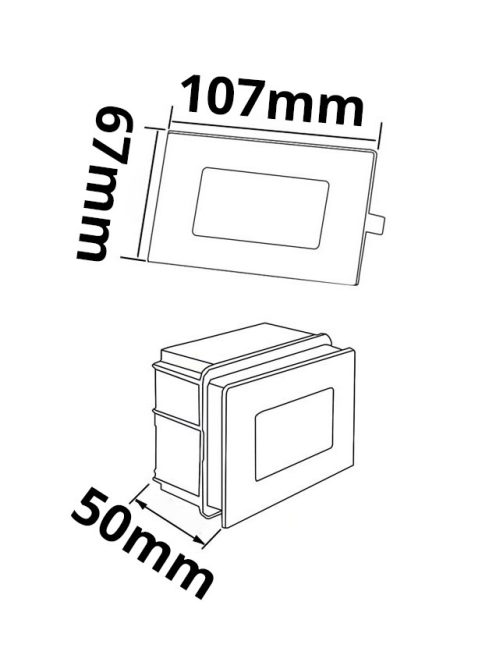 LED süllyesztett fali lámpa , 2.5W, IP65, ColorSwitch 3000K|4000K|6000K,tisztítódobozzal
