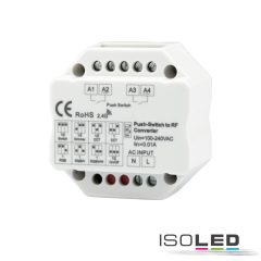   Sys-Pro Push switch RF konverterhez,2-Push bemenet Funk-Output  Switch/Dimm/CCT/ RGB/RGB+W,100-240 V