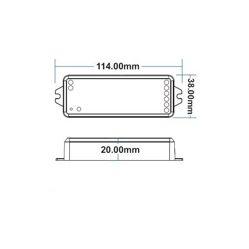 Sys-Pro RGB+CCT PWM dimmer, 1-5 csatornás, 12-24 V DC 5x3A