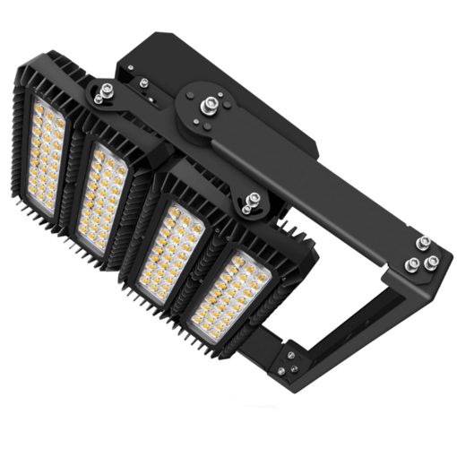 LED reflektor 450W,130x40° aszimmetrikus, billentheto modul,1-10 V-os dimmelheto, sem fehér, IP66