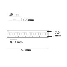 LED CRI919/940 MiniAMP flex. szalag, 24V, 15W, IP20, fehér dyn., 500cm, kétoldalas kábel + maleAMP