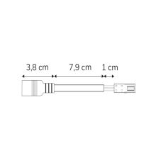 Adapter kerek dugóval female a MiniAmp noi-aljzat, 10cm, fehér