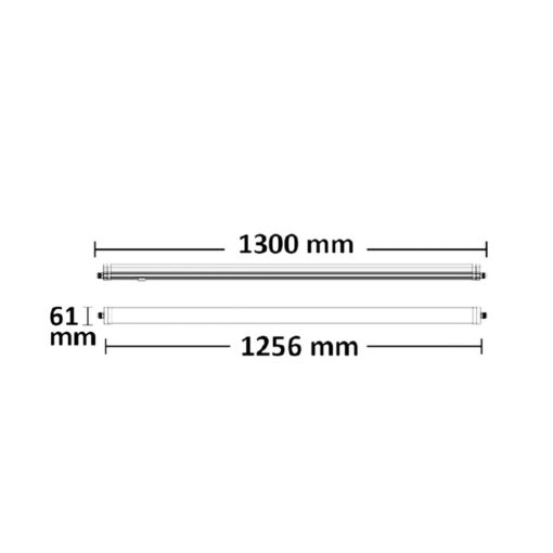 LED lineáris lámpa HF mozgásérzékelovel 130cm, 36W, IP65, semleges fehér
