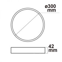 LED mennyezeti lámpatest PRO fehér, 30W, kerek, 300mm, ColorSwitch 2700|3000|4000K, dimmelheto