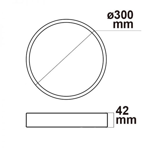LED mennyezeti lámpatest PRO fehér, 30W, kerek, 300mm, ColorSwitch 2700|3000|4000K, dimmelheto