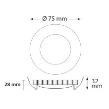 LED LUNA MiniAMP 4W, indirekt lámpa, 24 V DC, fehér, melegfehér, 2700K, dimmelheto
