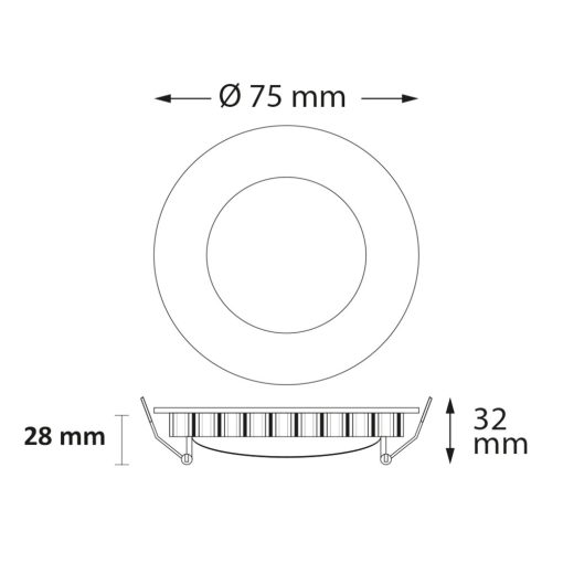 LED LUNA MiniAMP 4W, indirekt lámpa, 24 V DC, fehér, melegfehér, 2700K, dimmelheto