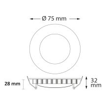 LED LUNA MiniAMP 4W lámpa, indirekt fény, 24 V DC, fehér semleges fehér 4000K, dimmelheto