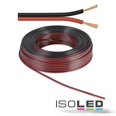   Kábel, 2 pólusú 0,75mm2 H03VH-H YZWL, fekete/piros, AWG18, 1 tekercs = 25m