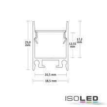 LED-es konstrukciós lámpa profil HIDE SINGLE alumínium eloxált, 200cm