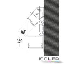 LED-es konstrukciós lámpa profil HIDE ASYNC alumínium eloxált, 200cm