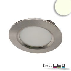   LED bútorok süllyesztett reflektor MiniAMP ezüst, 3W, 120°, 24V DC fehér dinamikus, szabályozható