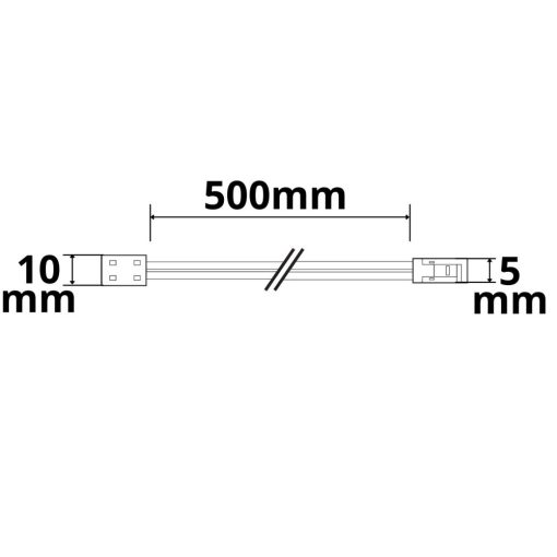 MiniAMP male csatlakozó érintkezokábel csatlakozóhoz (max 3A) K2-210, 2 pól. IP20 szalag 10mm széles