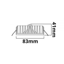LED süllyesztett szpotlámpa Sys-90 MiniAMP, 10W, 24V DC 3000K, CRI92, dimmelheto (a burkolat nélkül)