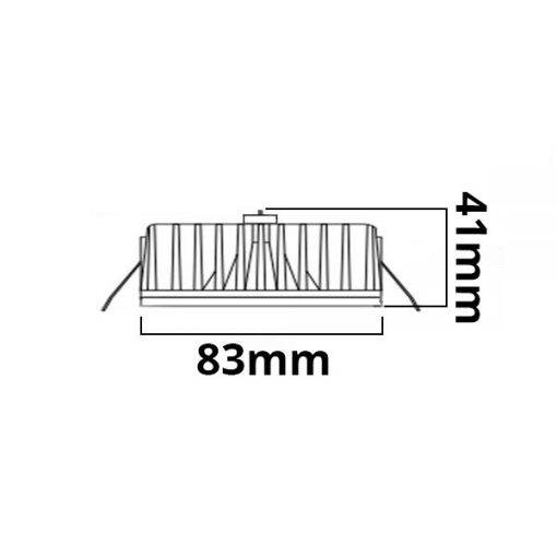 LED süllyesztett szpotlámpa Sys-90 MiniAMP, 10W, 24V DC 3000K, CRI92, dimmelheto (a burkolat nélkül)