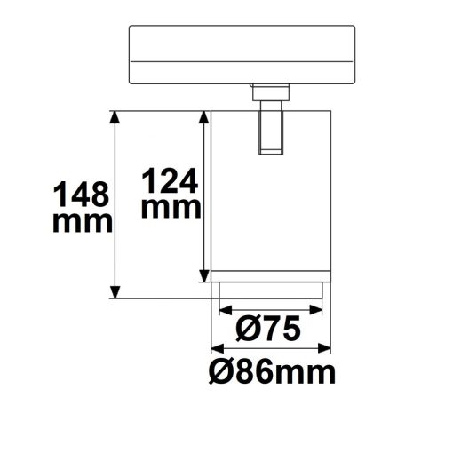 3 fázisú reflektor sínrendszeren fókuszálható, 42W, 20°-70°, fehér matt, 4000K, CRI92