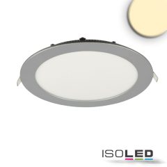   LED mélysugárzó, 18 W, ultra lapos, kerek, ezüst, meleg fehér, dimmelheto