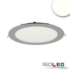  LED mélysugárzó, 18 W, ultra lapos, kerek, ezüst, semleges fehér