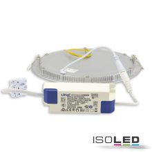 LED mélysugárzó, 18 W, ultra lapos, kerek, ezüst, semleges fehér