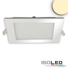   LED mélysugárzó, 15 W, ultra lapos, szögletes, ezüst, meleg fehér, dimmelheto